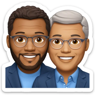 Tyler Perry looking gay with another man sticker