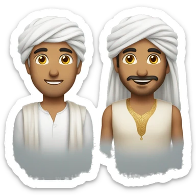Indian and Arab guy as same sticker