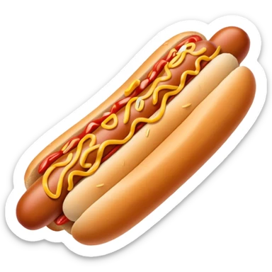 frowning hot dog sticker