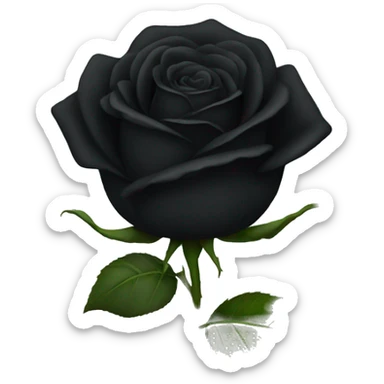 Black rose sticker
