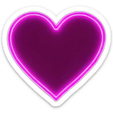 neon sign heart outline sticker