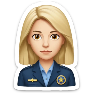 A CIA officer, looking like Carrie Mathison from the "Homeland" TV series, longer hair and CIA-like badge sticker