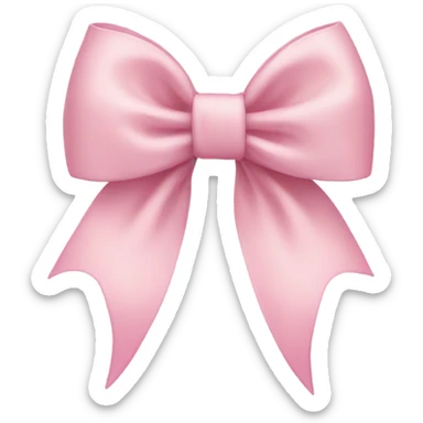 light pink bow sticker