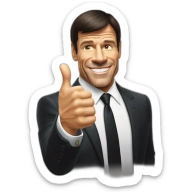Tony Robbins thumbs up sticker
