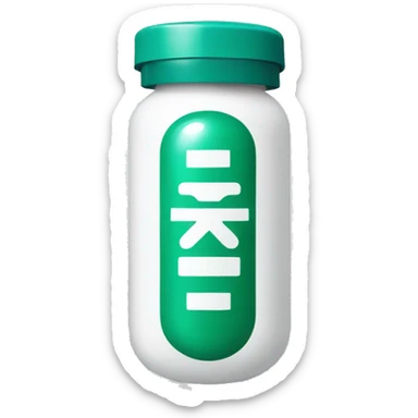 Medicine Capsule with RX on the front sticker