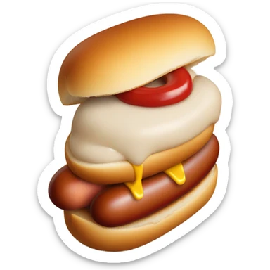 hot dog with ketchup sticker