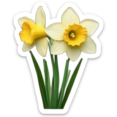 daffodil flowers sticker