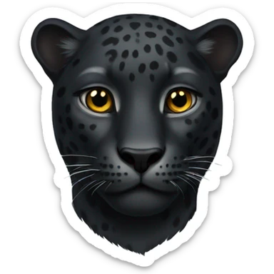 Black leopard sticker