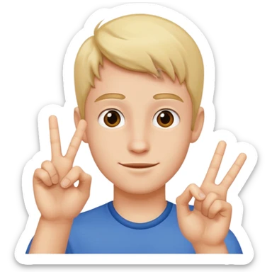 Un jeune homme qui fait le signe jul sticker