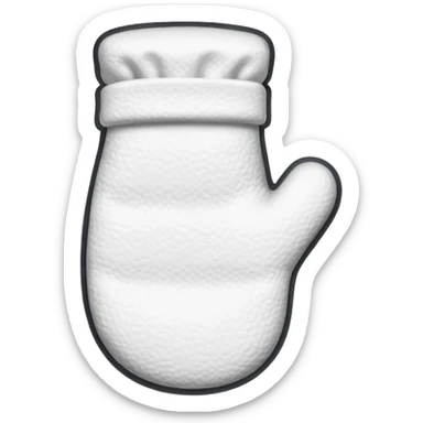 A white baking mitten sticker