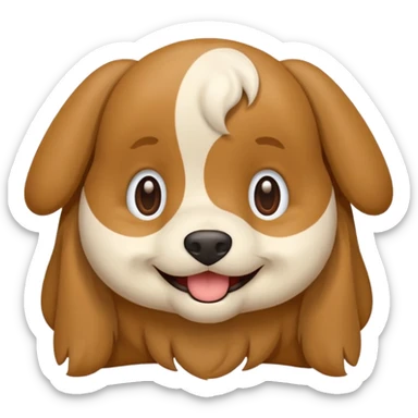 Crie a imagem de uma cachorro sorridente sticker
