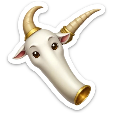 Horn that came from a goat horn sticker
