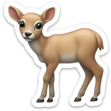 Stone fawn sticker