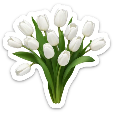 white tulips sticker