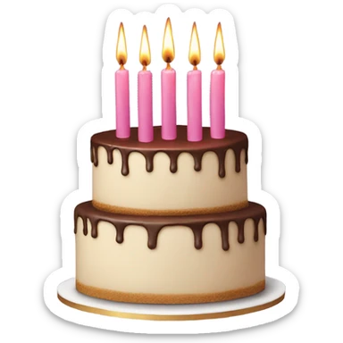 cake with forty candles sticker