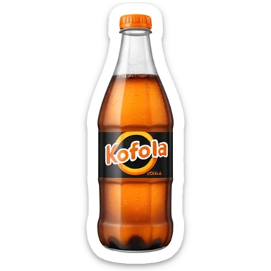 Czech Kofola black and orange in a plastic bottle sticker
