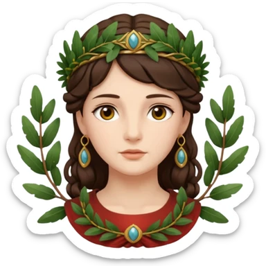 ancient roman woman brunette sticker