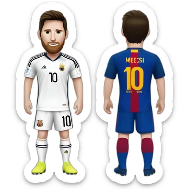 messi avec le maillot de lalgerie sticker