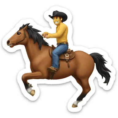 Wyoming bucking horse sticker