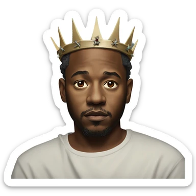 Kendrick Lamar wearing a crown of thorns  sticker