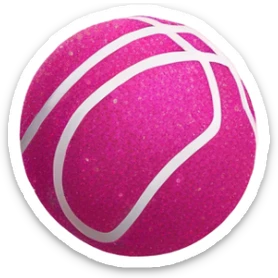 Pink tennis ball with glitter  sticker