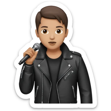 lead singer with microphone sticker
