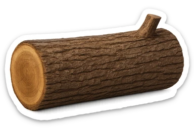 Edit the image to show a rough bark wood texture, realistic style, with no background (transparent). Focus on realistic wood bark details and texture. sticker