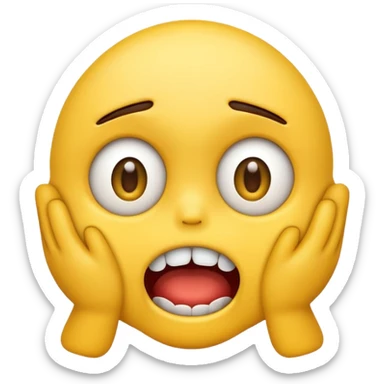 Really shocked emoji with jaw dropped sticker