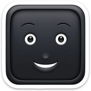 Completely black square no face sticker