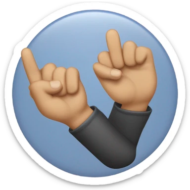 Guy making circle with one finger and putting other finger through it  sticker