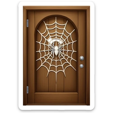 spider webs on door sticker