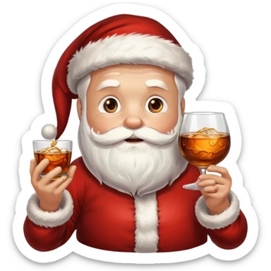 Santa bourbon sticker