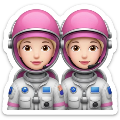 Astronauts with Pink Visors sticker