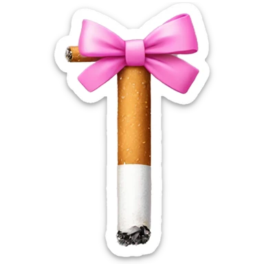 cigarette with pink bow sticker