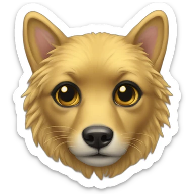 Golden poil noir sticker