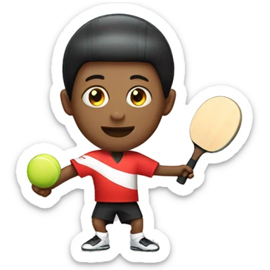 playing table tennis sticker