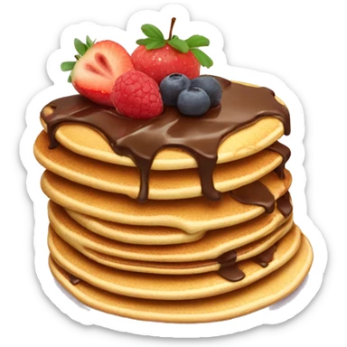 Pancake with chocolate and fruit  sticker