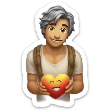 Corazon con venda  sticker