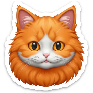 small orange cat and small gray cat sticker