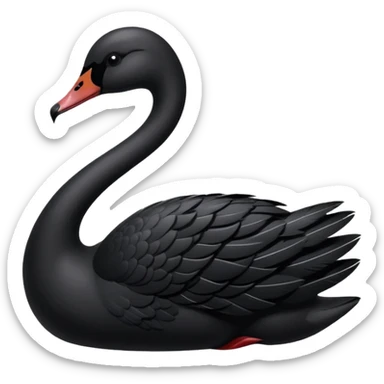 Black swan emoji sticker