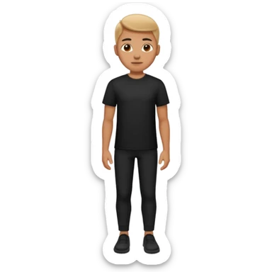 japanese black shirt and pant sticker