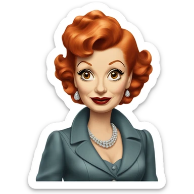 Mad Lucille ball sticker