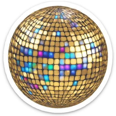 Preppy disco ball sticker