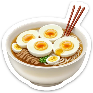 a bowl of naengmyeon with clear broth, topped with half a boiled egg, no other toppings, no chopsticks sticker