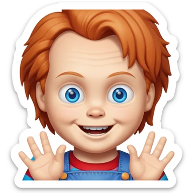 Chucky saying yes sticker