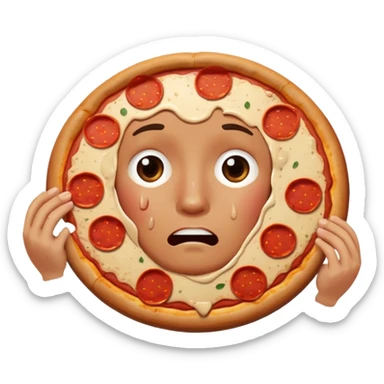 crying for pepperoni pizza sticker