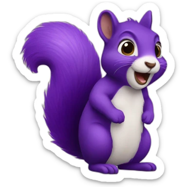 the purple squirrel sticker