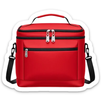 red cooler bag sticker