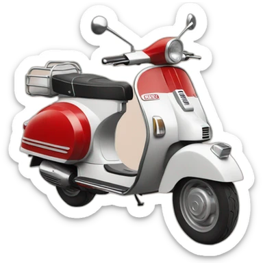 Vespa roja sticker