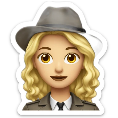 detective woman blonde sticker